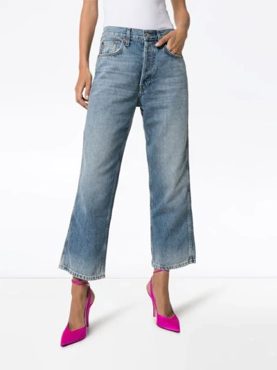 Shop Re/done ‘90s Straight-leg Jeans In Blue