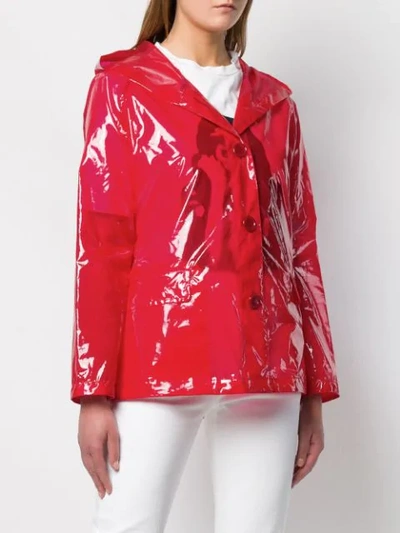 Shop Aspesi Hooded Jacket In Red