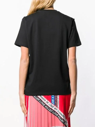 Shop Msgm Logo Printed T-shirt In Black