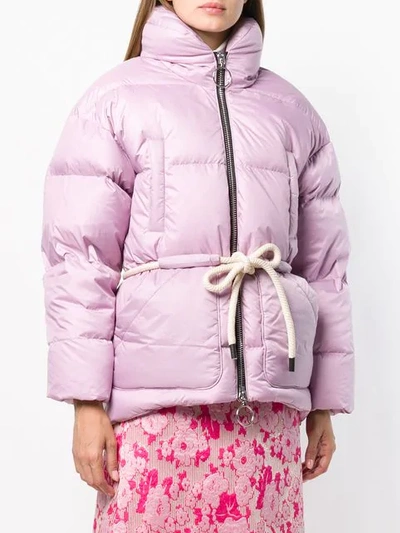 Shop Ienki Ienki Mishko Tie-waist Puffer Jacket In Pink