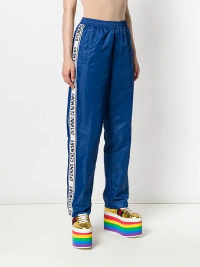 Shop Opening Ceremony Logo Side Panel Track Pants In Blue