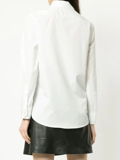 Shop Saint Laurent Pointed Collar Shirt In White