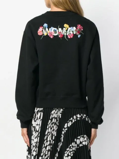 Shop Off-white Embroidered Chest Patch Sweatshirt In Black