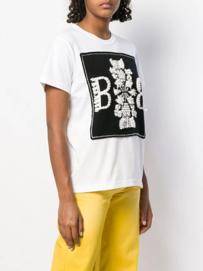 Shop Barrie Embroidered T-shirt In White