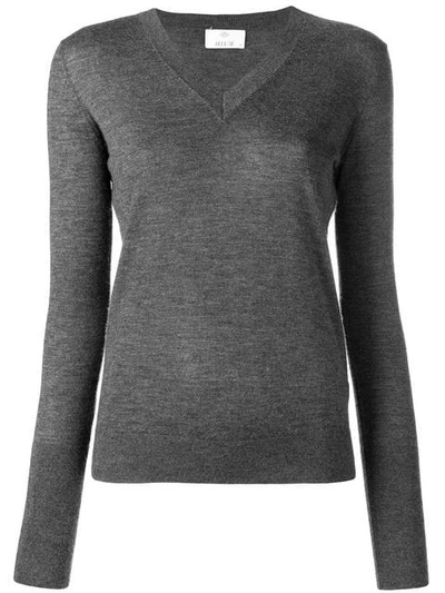 Shop Allude Knitted Top In Grey