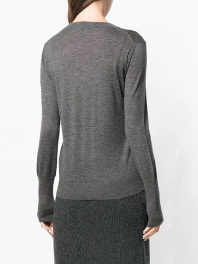 Shop Allude Knitted Top In Grey