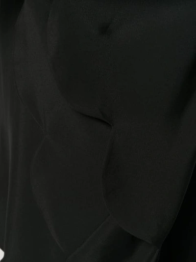 Shop Valentino Puffball Hem Short Dress In Black