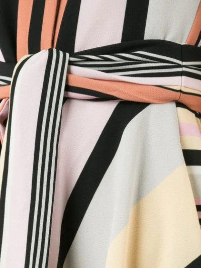 Shop Badgley Mischka Striped Shirt Dress In Multicolour