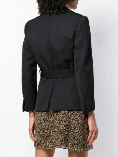 Shop Chloé Double-breasted Gabardine Jacket In Black