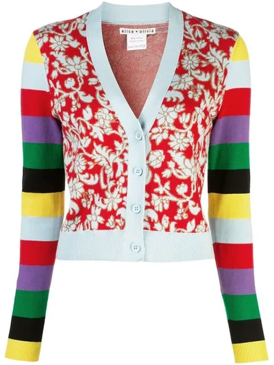 Shop Alice And Olivia Minako Longsleeved Cardigan In Multi