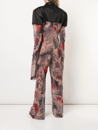 Shop Comme Des Garçons Jumpsuit Mit Print In Black