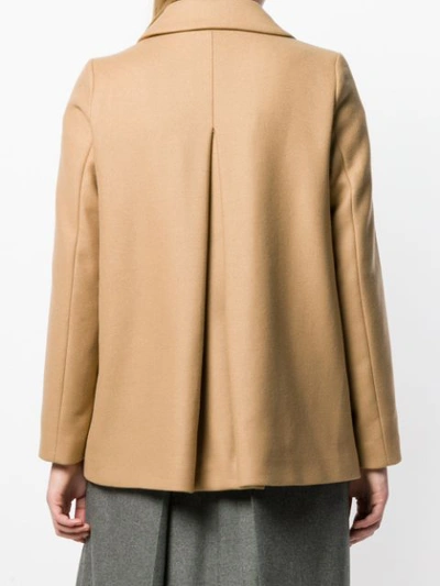 Shop Semicouture Double Breasted Coat - Neutrals