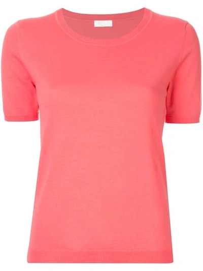 Shop Ballsey Knitted Scoop Neck Top - Pink
