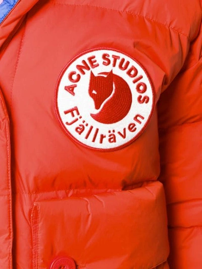Shop Acne Studios X Fjällräven Reversible Down Jacket In Orange