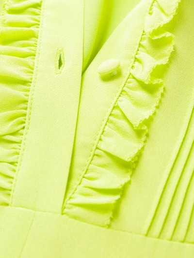 Shop Mcq By Alexander Mcqueen Ruffled Midi Dress In Green