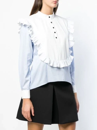 Shop Parlor Ruffle Detailed Blouse In Blue