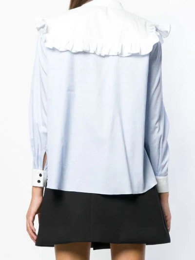 Shop Parlor Ruffle Detailed Blouse In Blue