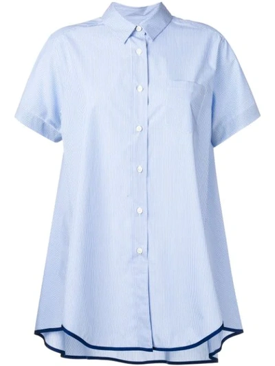 ALBERTO BIANI 条纹衬衫 - 蓝色