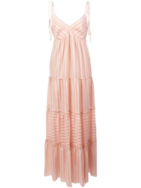 Lemlem Nefasi Tiered Maxi Dress In Peach | ModeSens