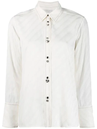 Shop Sandro Diana Blouse In Neutrals