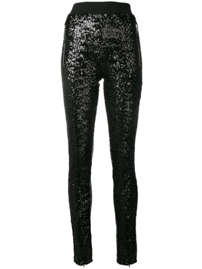 sequinned skinny trousers