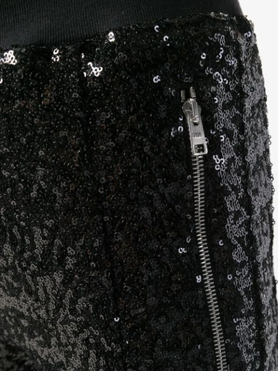 Shop Amen Sequinned Skinny Trousers In Black