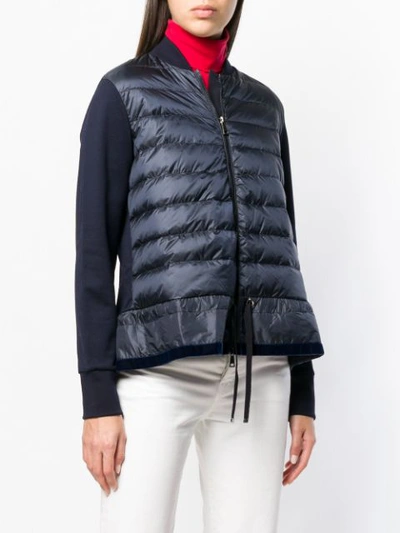 Shop Moncler Padded Front Jacket - Blue