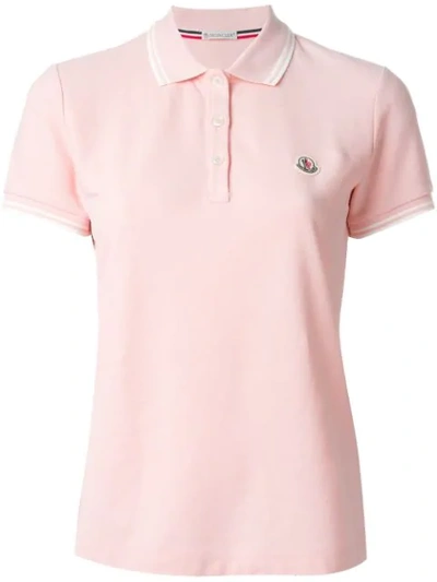 Shop Moncler Klassisches Poloshirt In Pink