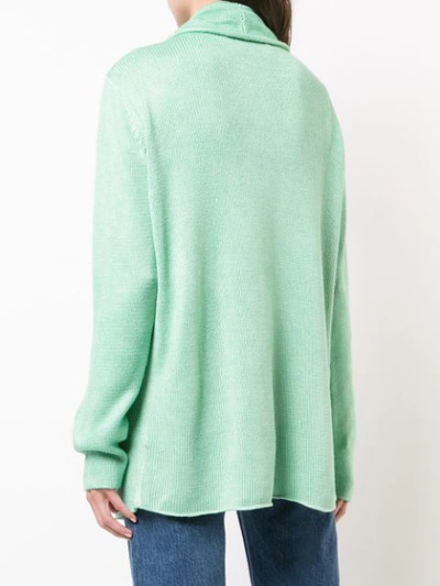 Shop The Elder Statesman Open Front Cardigan - Green