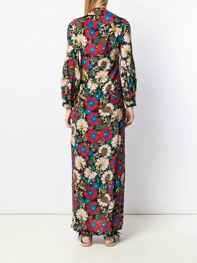 ANJUNA FLORAL PRINT MAXI DRESS - 黑色