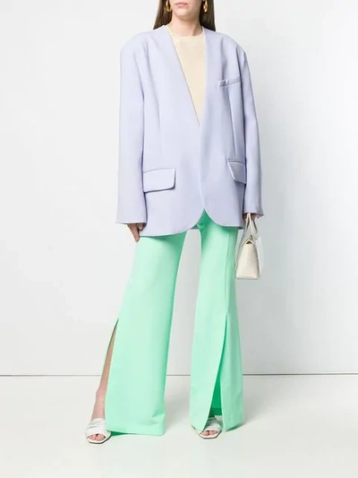 Shop A.w.a.k.e. Flared Trousers In Mint