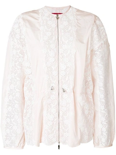 Shop Moncler Broderie Anglaise Jacket In 002