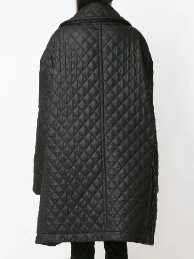 Shop À La Garçonne Oversized Quilted Coat In Black