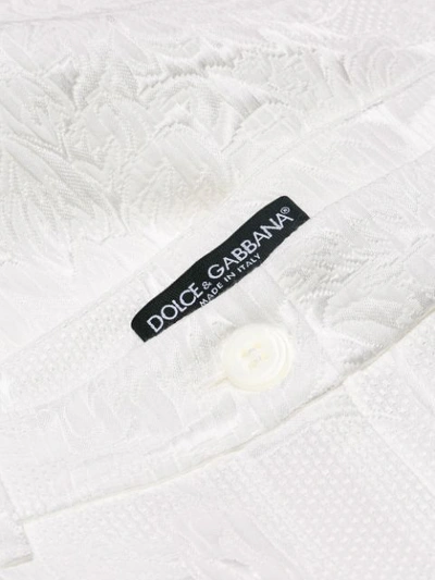 Shop Dolce & Gabbana Brocade Culottes In White