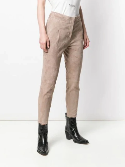 Shop Arma Slim Fit Trousers In Neutrals
