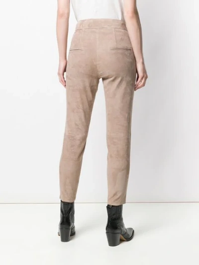 Shop Arma Slim Fit Trousers In Neutrals