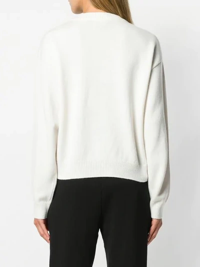 Shop Dolce & Gabbana Intarsia-knit Jumper In White
