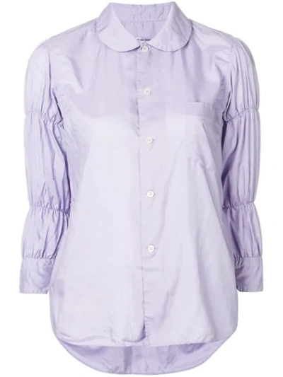 Shop Comme Des Garçons Comme Des Garçons Shirred Sleeve Shirt - Pink