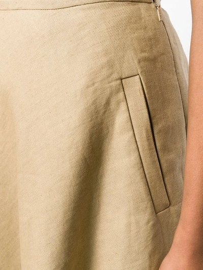 Shop Loewe Asymmetric Maxi Skirt In Brown