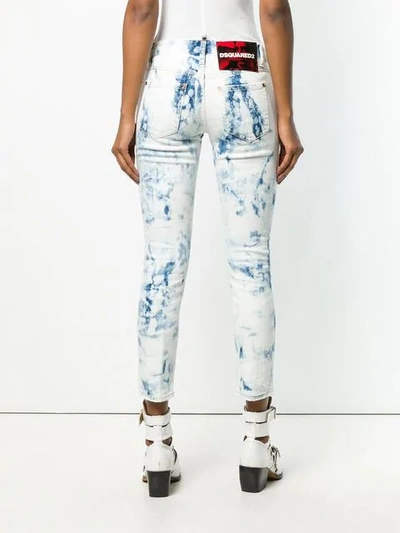 Shop Dsquared2 Runaway Cropped Jeans In Blue