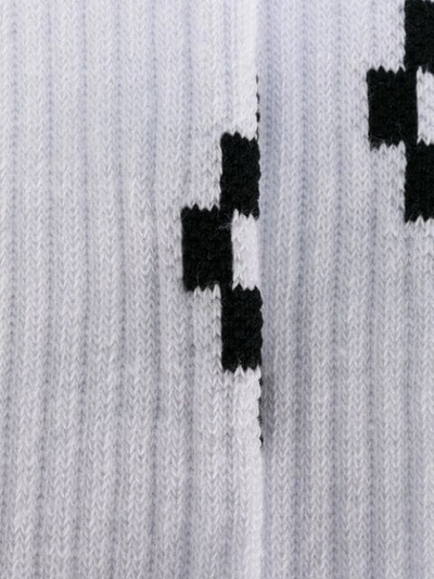 Shop Marcelo Burlon County Of Milan Logo Cross Socks In White