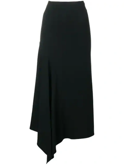 Shop Victoria Beckham Asymmetric Drape Skirt In Black