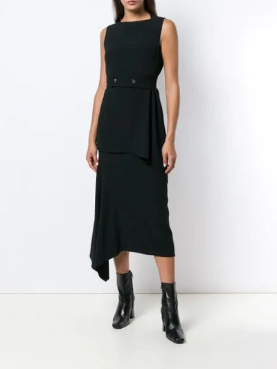 Shop Victoria Beckham Asymmetric Drape Skirt In Black
