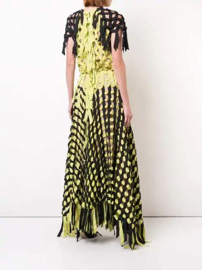 Shop Vionnet Ribbon Knotted Maxi Dress In Green