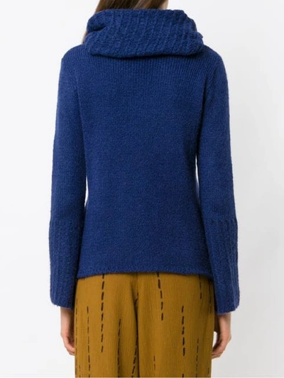 Shop Uma Raquel Davidowicz Vera Knitted Blouse In Blue