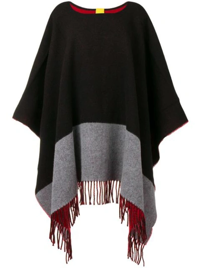 TSUMORI CHISATO ROLL NECK PONCHO - 棕色