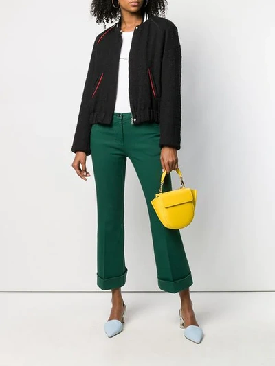 Shop N°21 Cropped Flared Jeans In Green