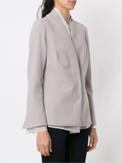 Shop Mara Mac Panelled Blazer In Grey