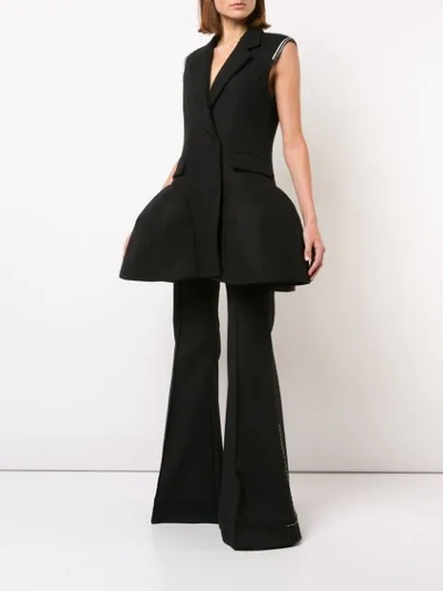 Shop Vera Wang Structured Domes Waistcoat In Black
