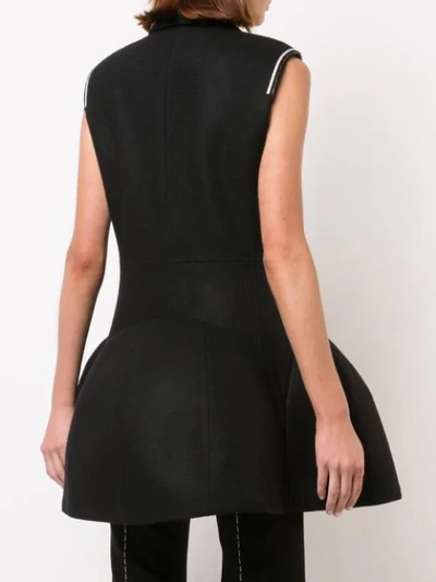Shop Vera Wang Structured Domes Waistcoat In Black